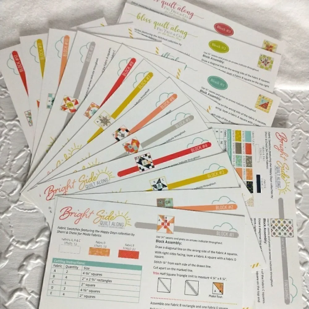 Quilt Along Pattern Cards